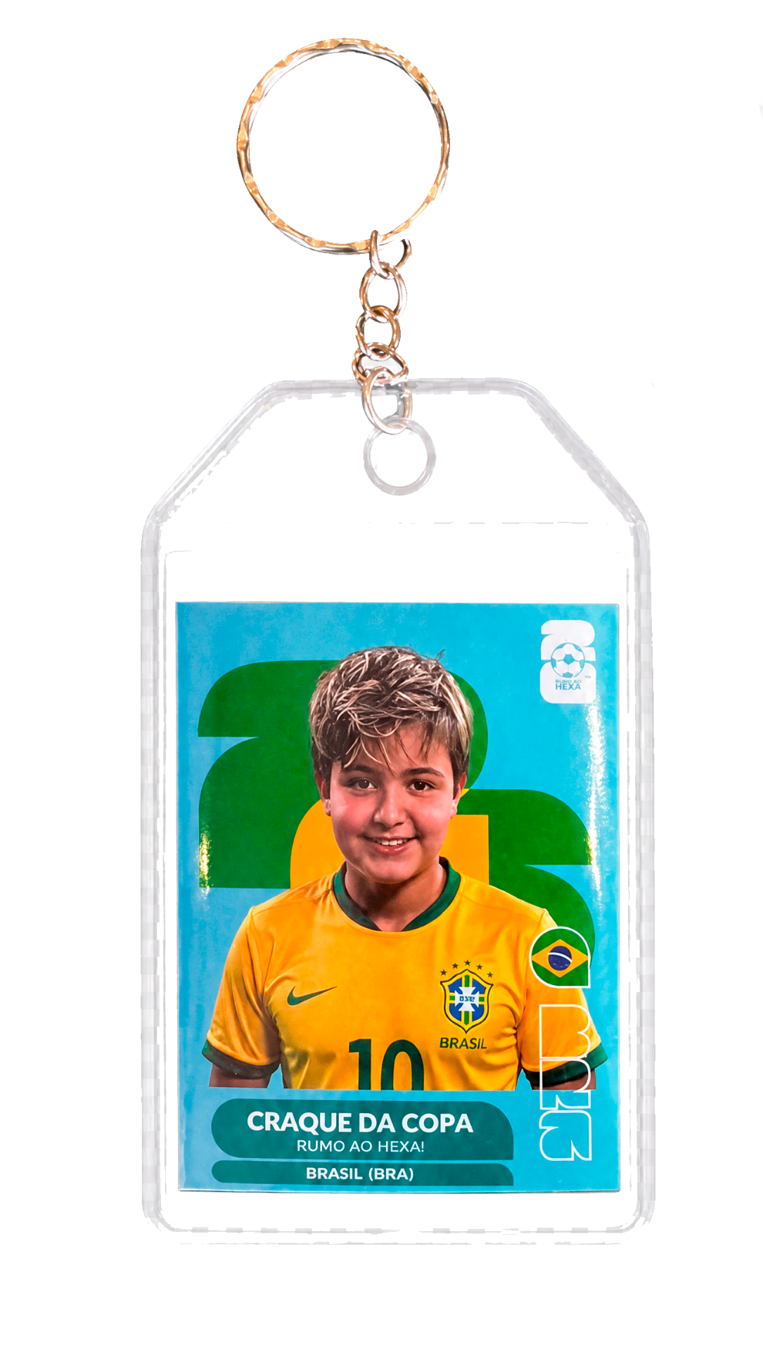 Chaveiro com figurinha personalizada Copa 2026